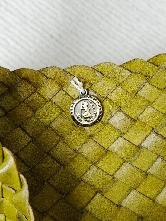 Dragon Diffusion Bamboo Green Woven Leather Baguette Bag - Picture 11 of 12